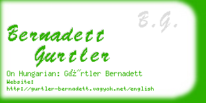 bernadett gurtler business card